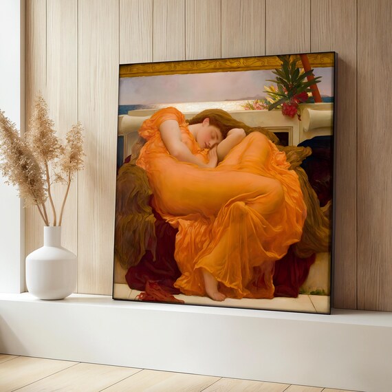 Flaming June Painting, Frederic Leighton Art Print