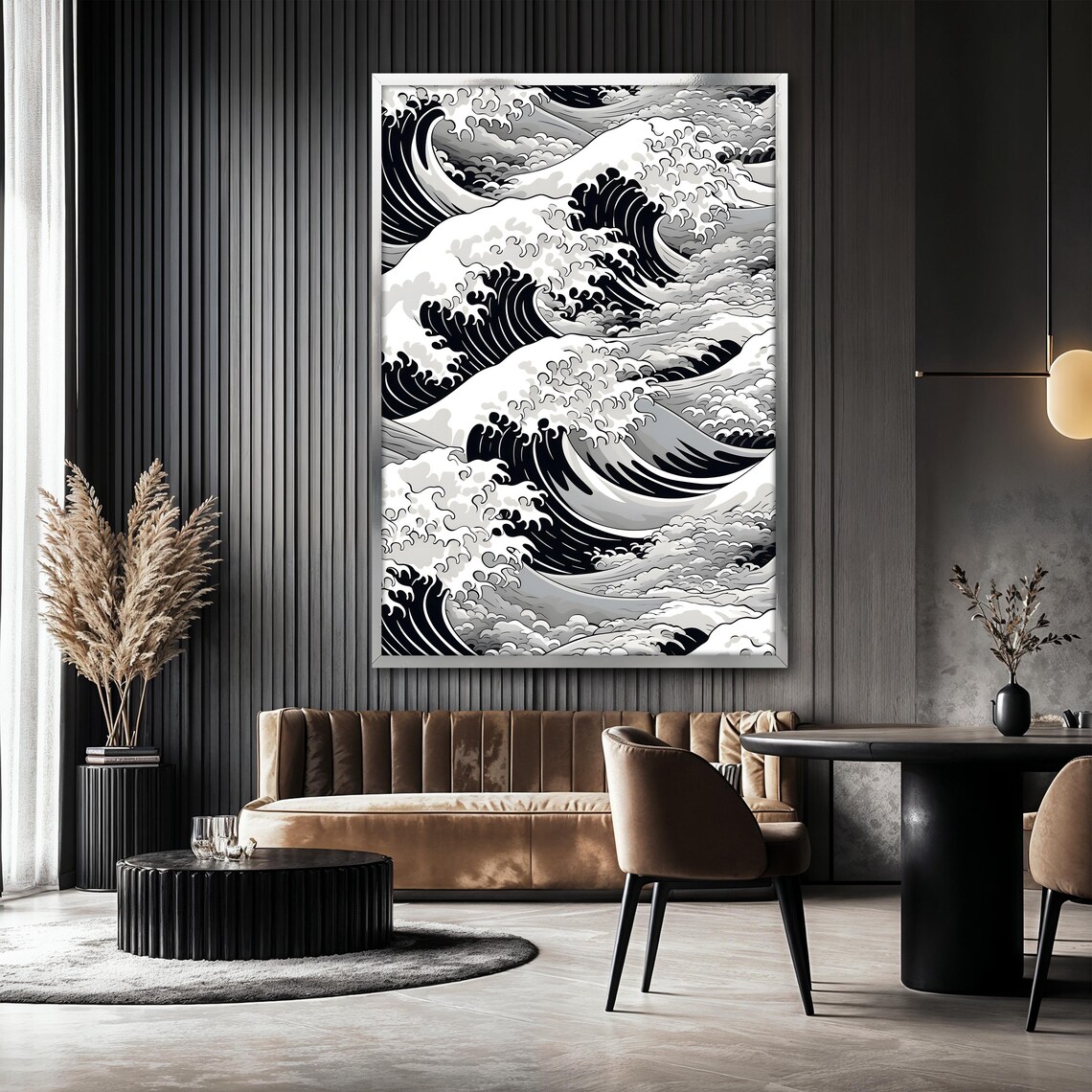 Kanagawa Wave Painting, Japanese Woodblock Style - Image 2