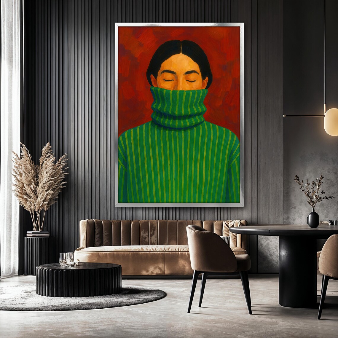 Modern Woman Painting, Bold Minimalist Portrait - Image 2