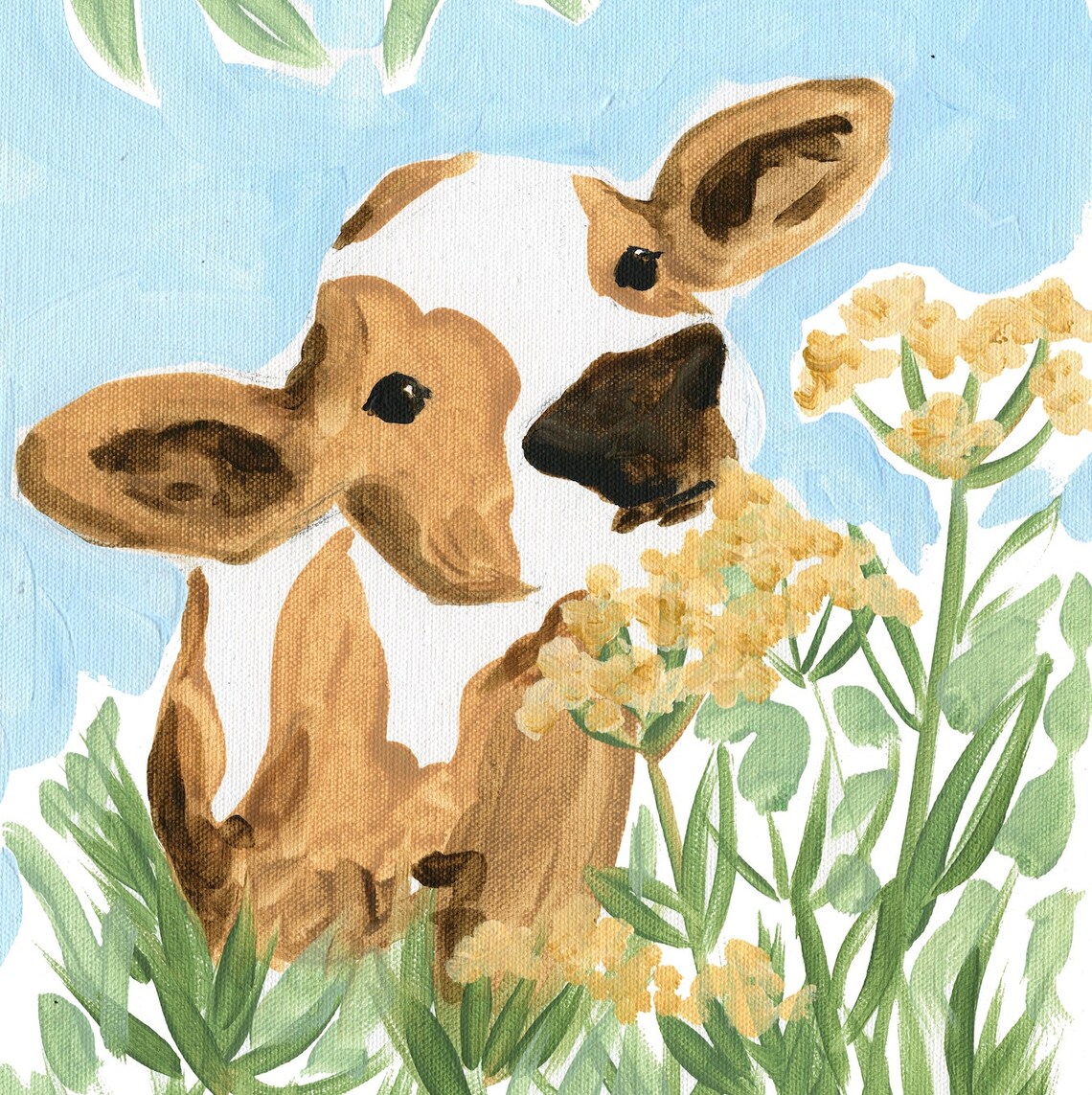 Baby Cow Art Print, Farmhouse Nursery Decor - Image 4