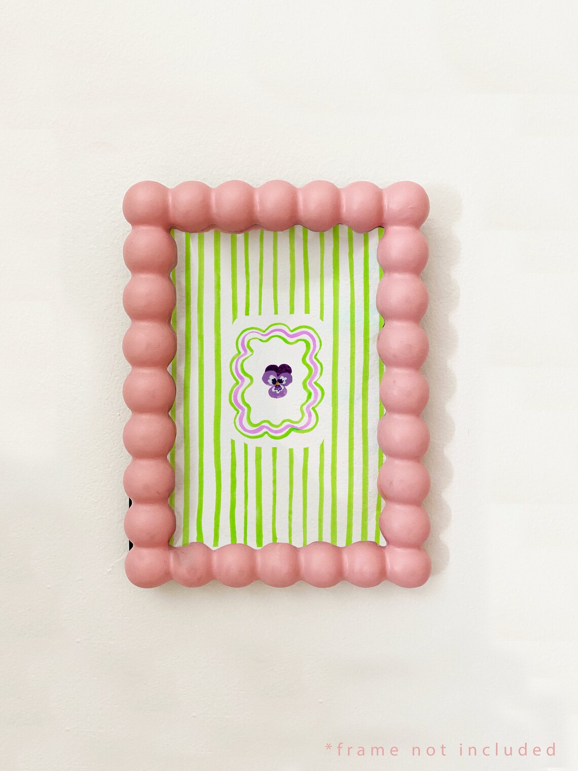 Pansy Print, Modern Retro Floral Wall Art