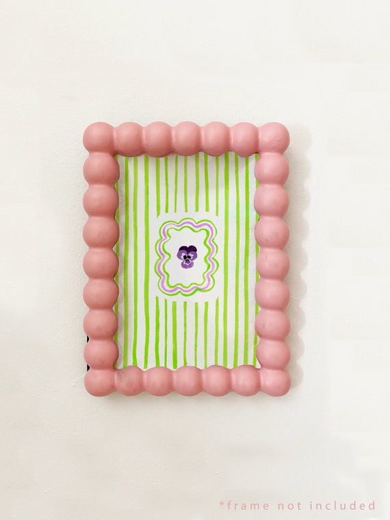Pansy Print, Modern Retro Floral Wall Art
