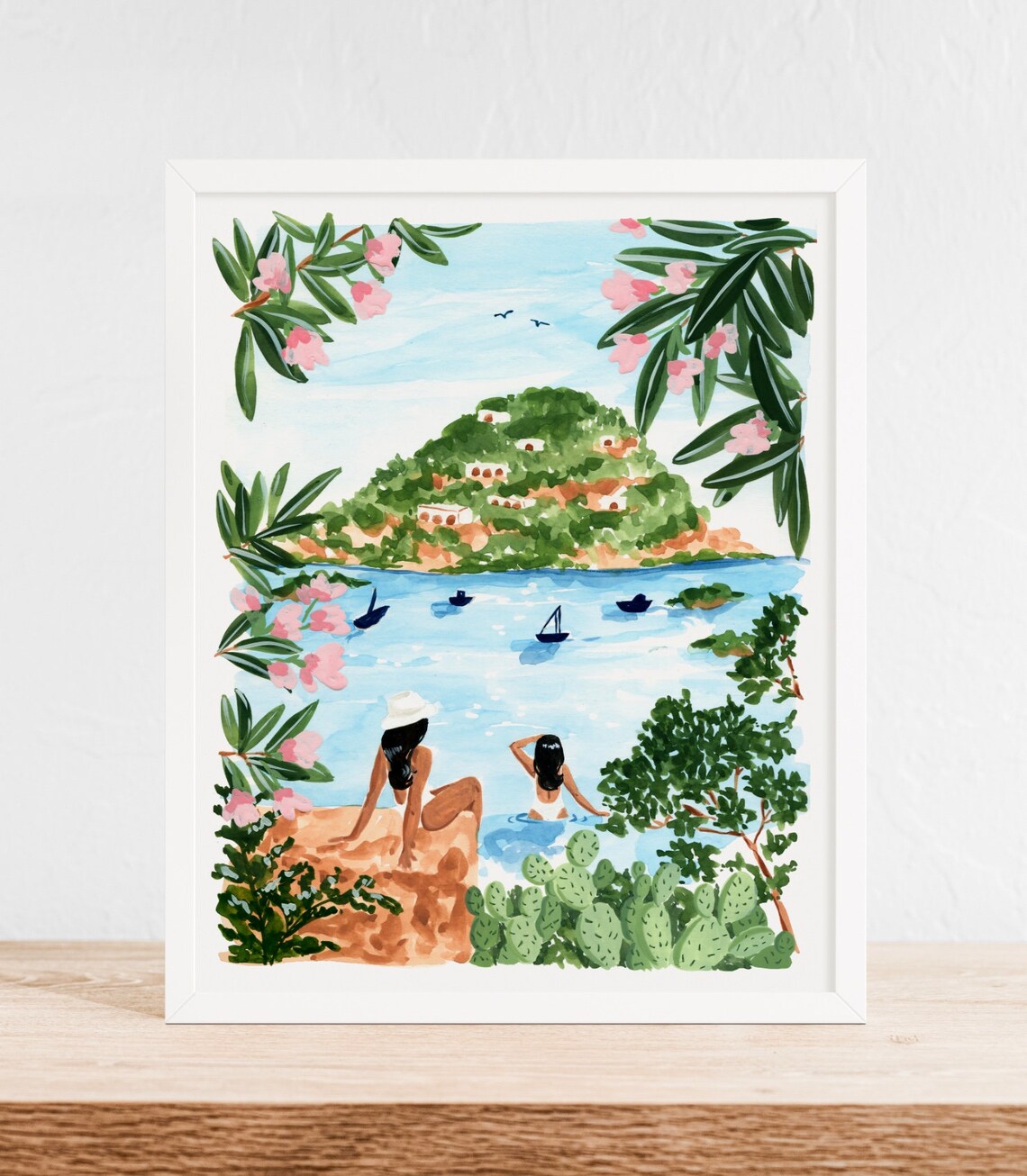 Somewhere In Italy Tropical Art Print, Amalfi - Image 4