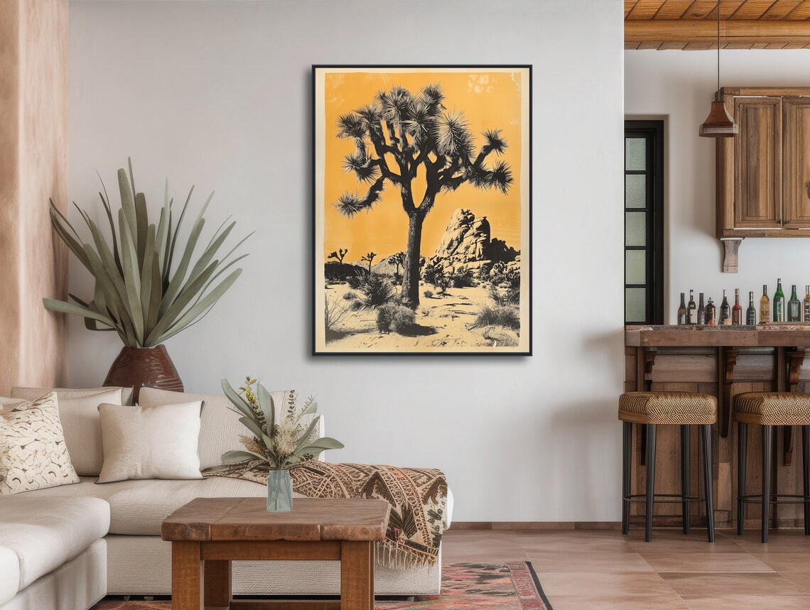 Joshua Tree Vintage Retro Mid-Century Modern Poster Print - Image 3