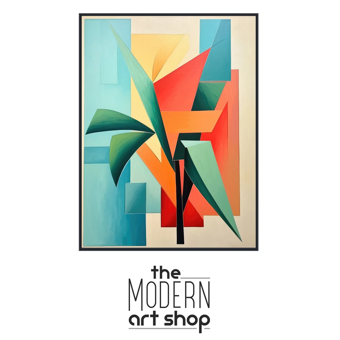 Mid Century Tropical Botanical Art Print, Paradise - Image 4