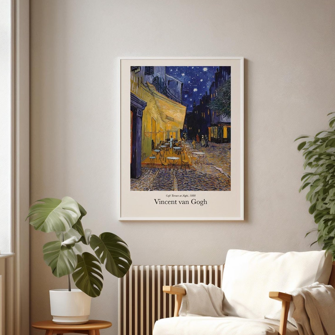 Vincent van Gogh Cafe Terrace at Night 1888 Starry Sky Poster - Image 3