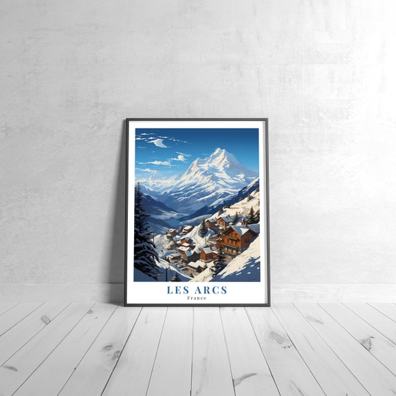 Les Arcs Vintage Travel Poster Retro France Art Print Colorful Home Decor Wall Unique Gift