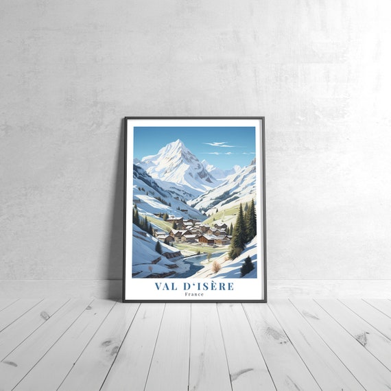 Val Disre Vintage Travel Poster Retro France Art Print Colorful Home Decor Wall Unique Gift