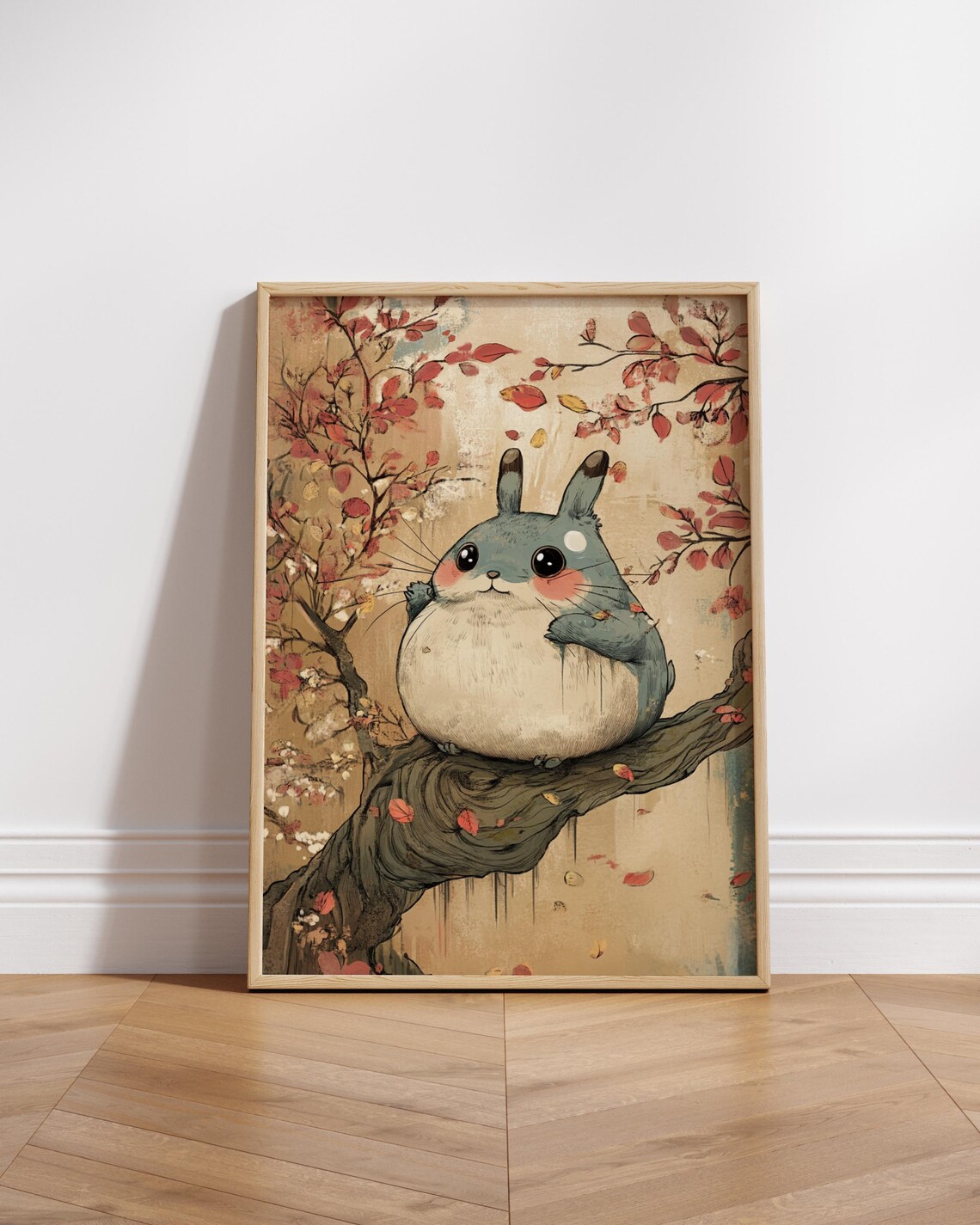 Whimsical Cute Bunny Matte Posters For Home Decor Animal Art Vintage Gift Nature Lovers