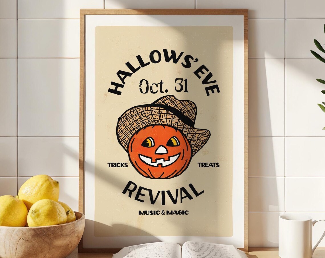 Retro Halloween Poster, Kitchen Wall Art Decor - Image 2