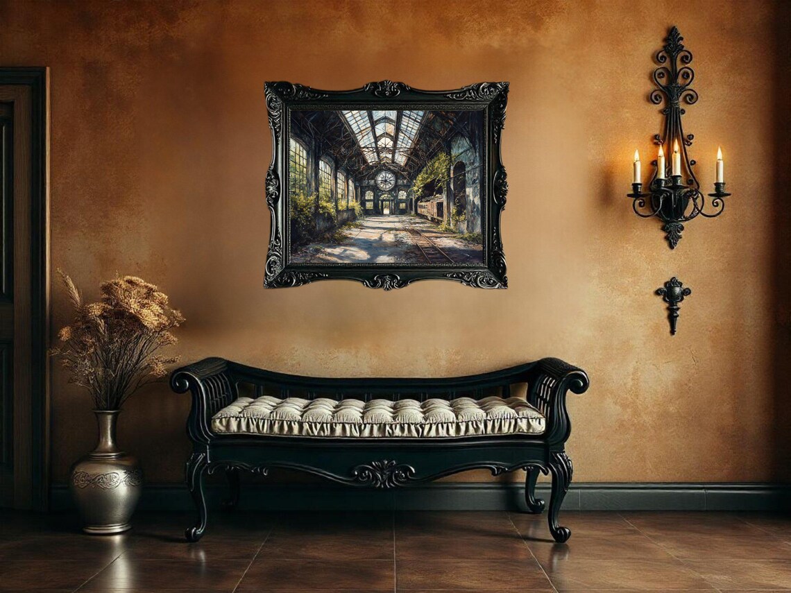 Abandoned Train Station - Vintage Railway Decor - Image 2