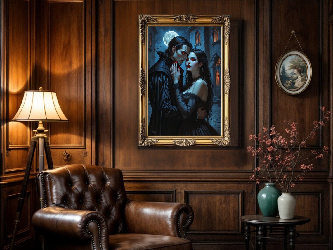 Gothic Vampire Lovers Romantic Dark Fantasy Poster - Image 3