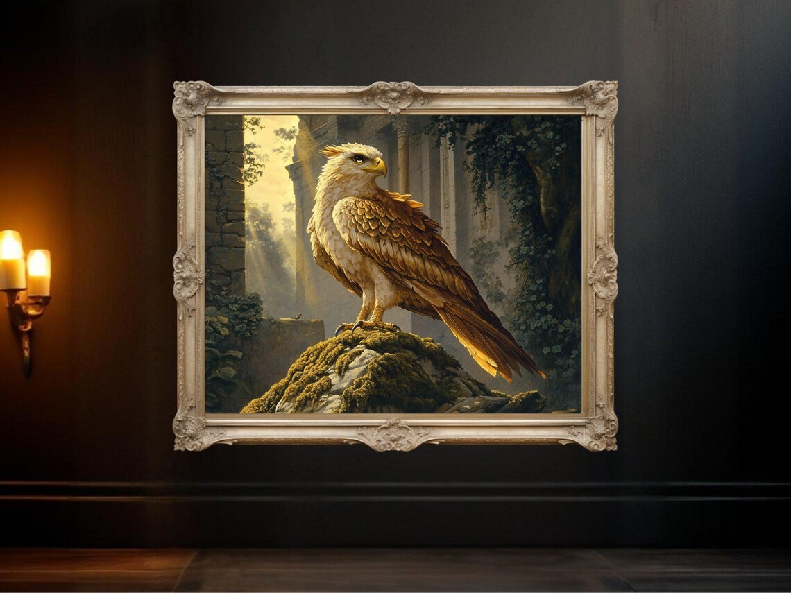 Majestic Eagle, Ancient Ruins Nature Poster
