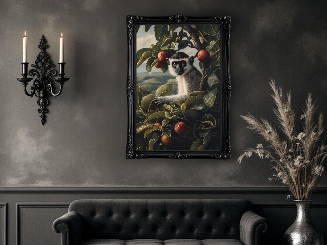 Monkey Jungle Art Print, Tropical Wildlife Decor - Image 3