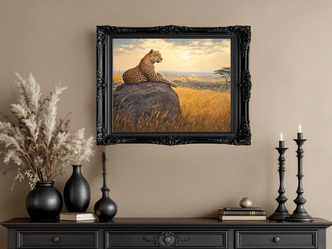 Leopard On Rock, Sunset Jungle Scene - Image 3