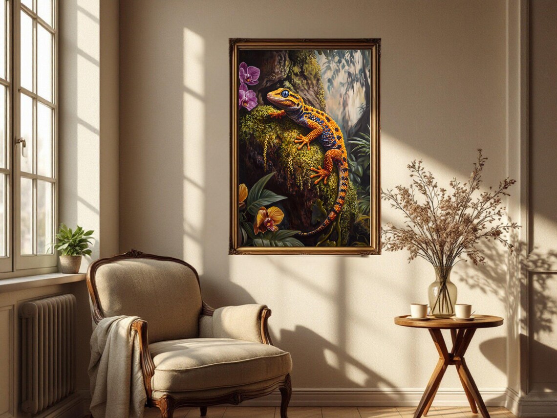 Gecko Art Print, Nature Inspired Wildlife Decor - Image 2