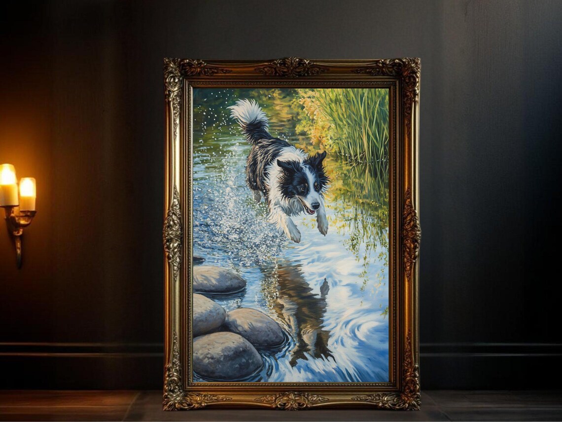 Border Collie Dog Art Print, Pet Lover Gift