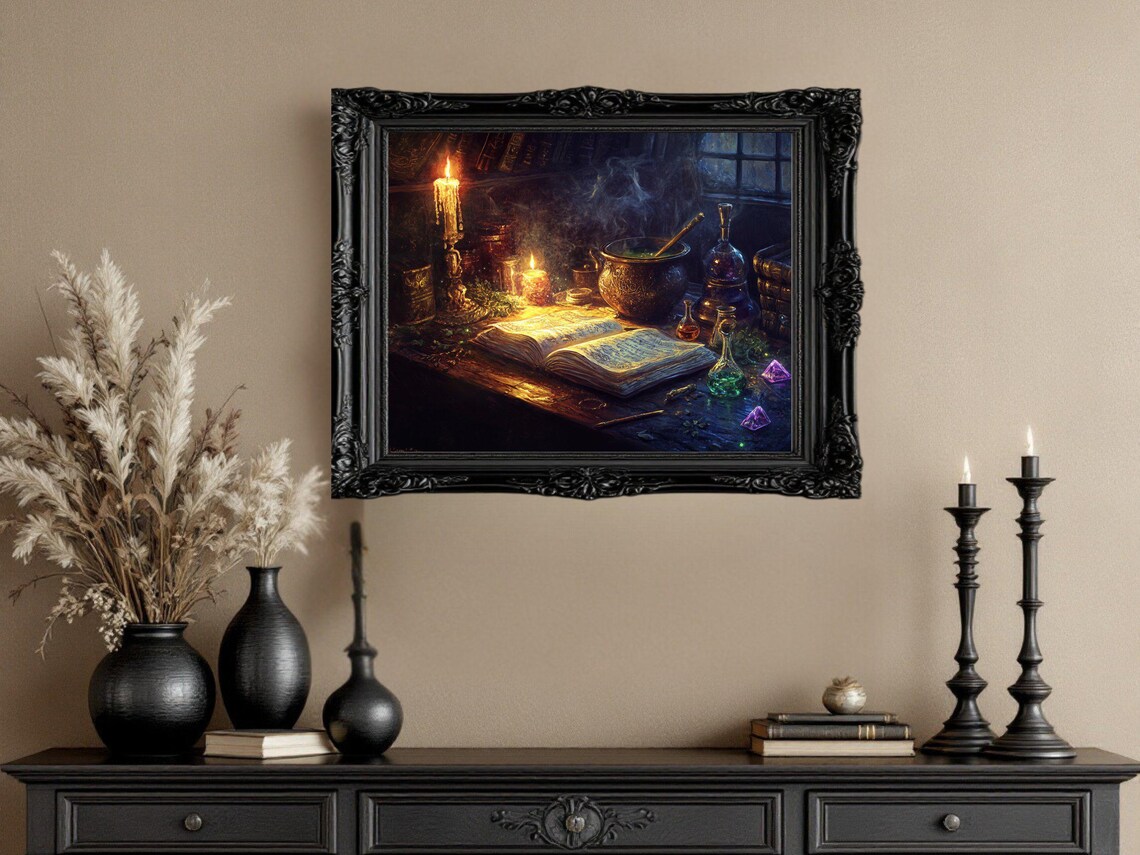 Magical Potion Laboratory Art Print, Mystical Wizardry Decor - Image 3