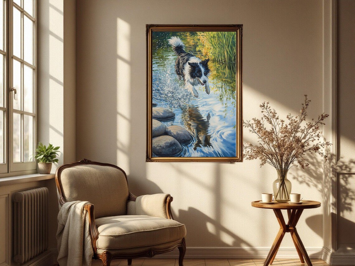 Border Collie Dog Art Print, Pet Lover Gift - Image 2