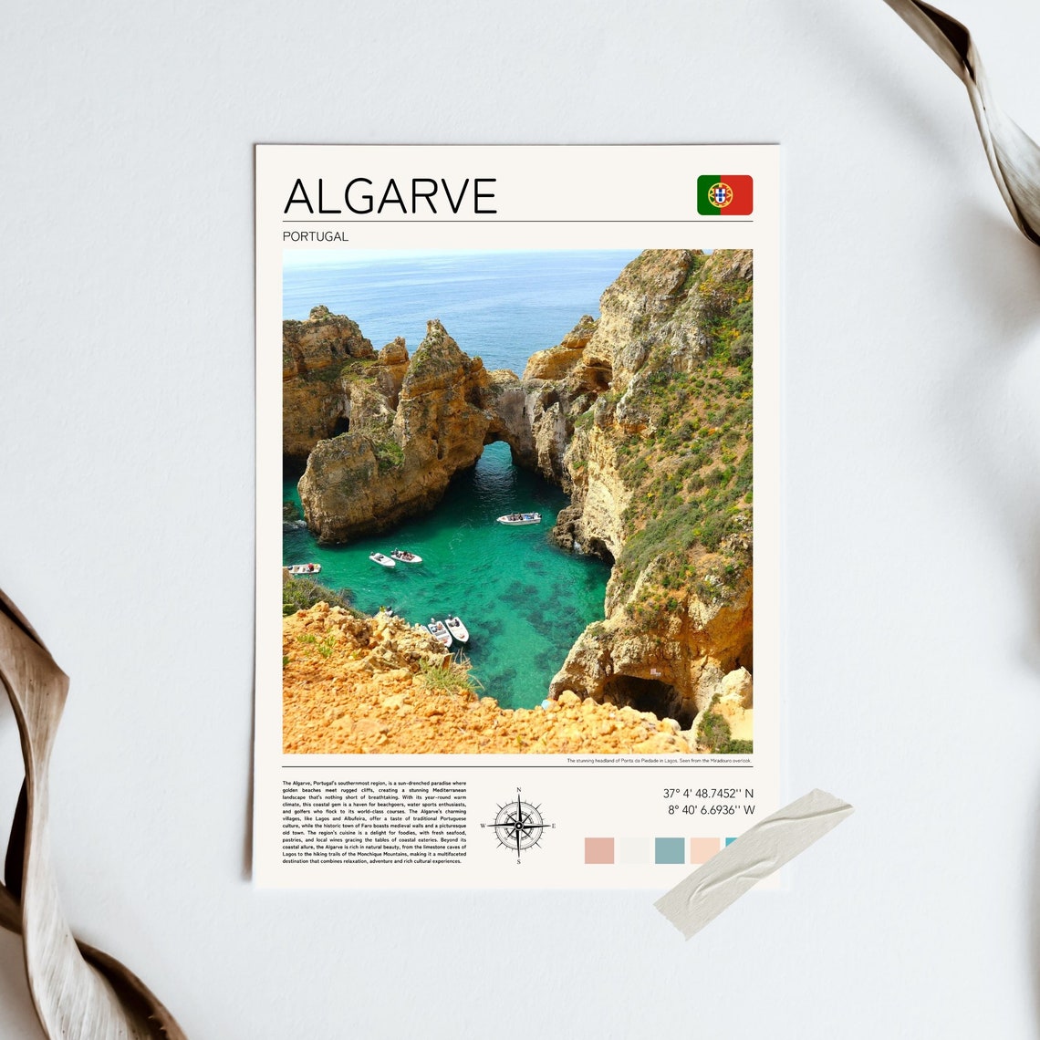 Algarve Print Algarve Wall Art Portugal Poster Travel Poster Algarve Gift Lagos Algarve Gift Idea Lagos Travel Print - Image 4