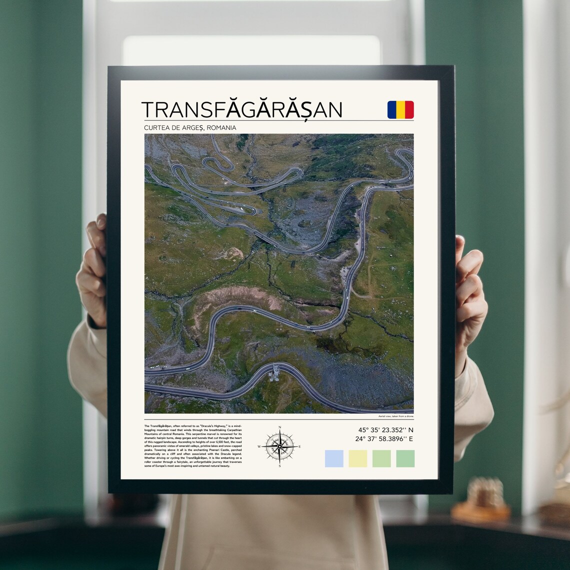 Transfagarasan Romania Aerial Winding Mountain Road Curves Poster - Image 2