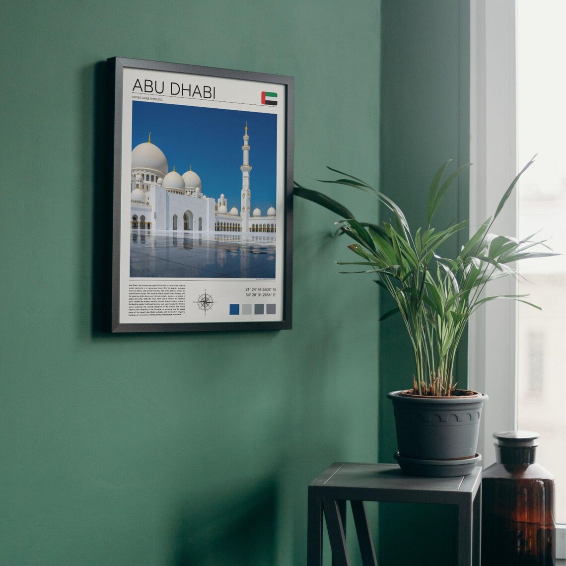 Abu Dhabi Sheikh Zayed Grand Mosque UAE Landmark Travel Poster - Image 5