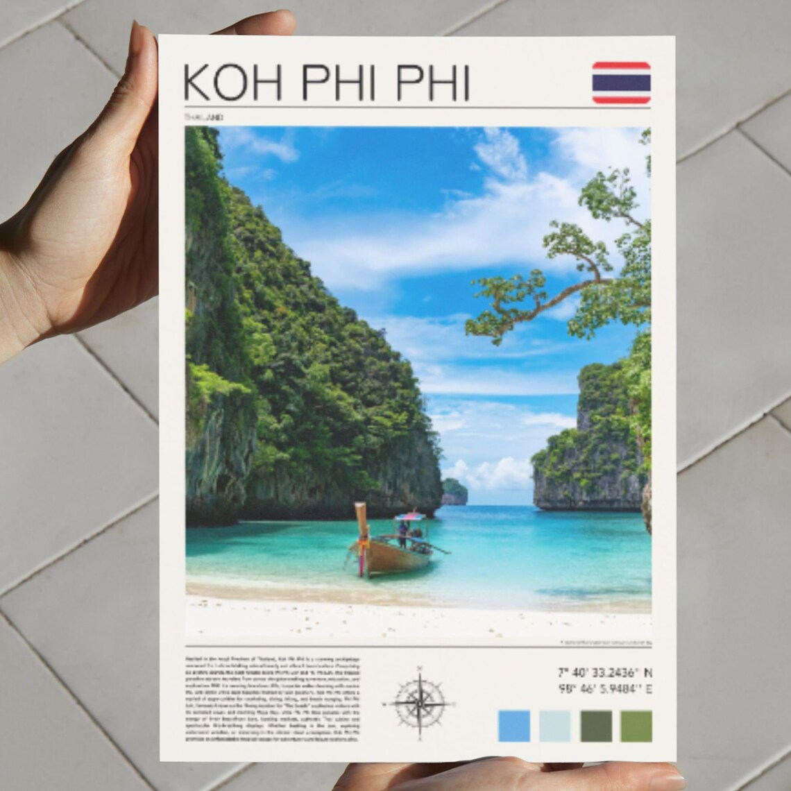 Koh Phi Phi Print Koh Phi Phi Wall Art Koh Phi Phi Poster Thailand Island Art Beach Print Thailand Beach Print Phi Phi Islands - Image 4