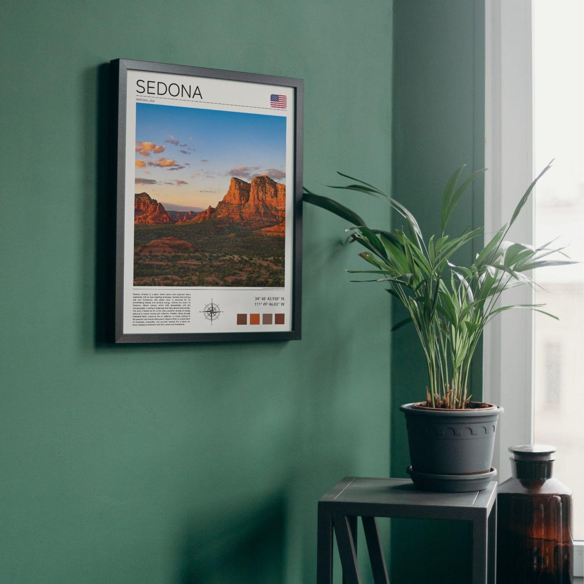 Sedona Print Sedona Arizona Wall Art Red Rock State Park Print Sedona Travel Print Sedona Wall Decor Sedona Poster Usa Travel - Image 2