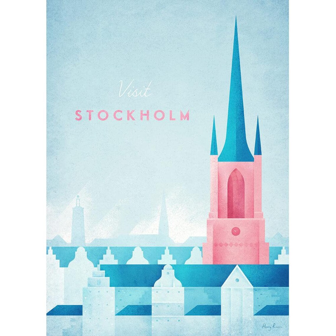 Stockholm Vintage Travel Poster, Minimalist Art Print - Image 2
