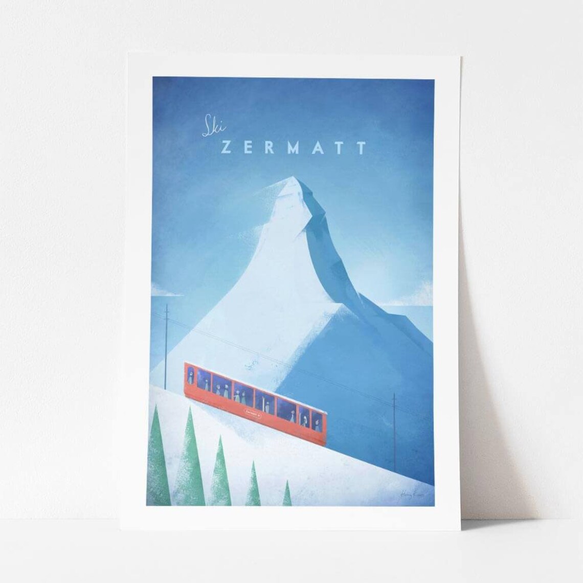 Zermatt Print by Henry Rivers, Travel Poster - Image 4