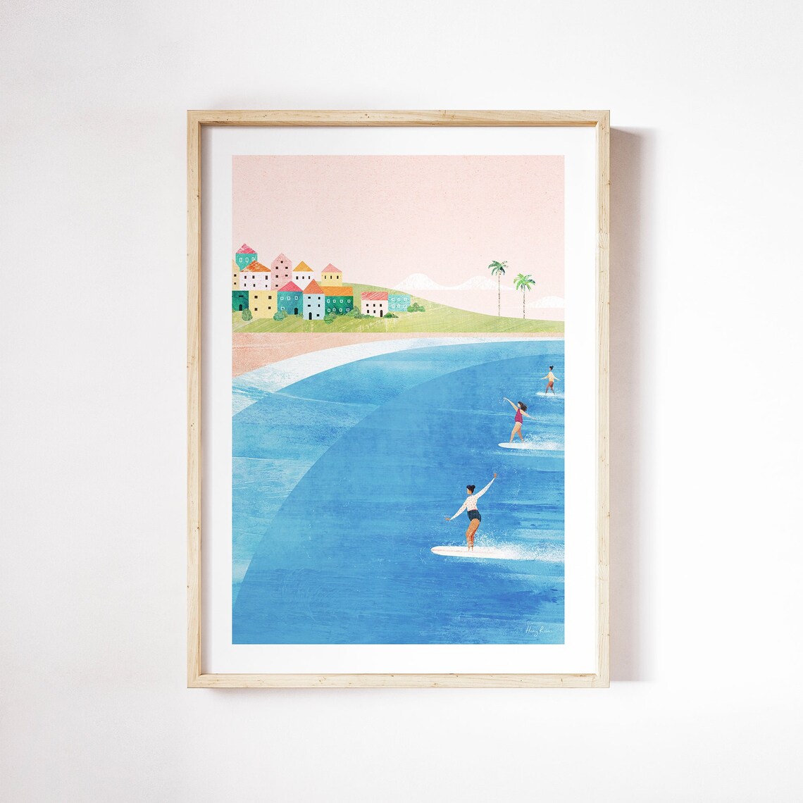 Surf Beach by Henry Rivers, Surf Art Print
