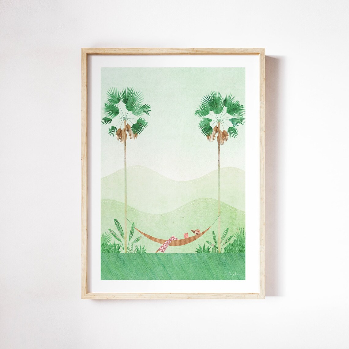 Tropical Girl Reading Art Print, Henry Rivers