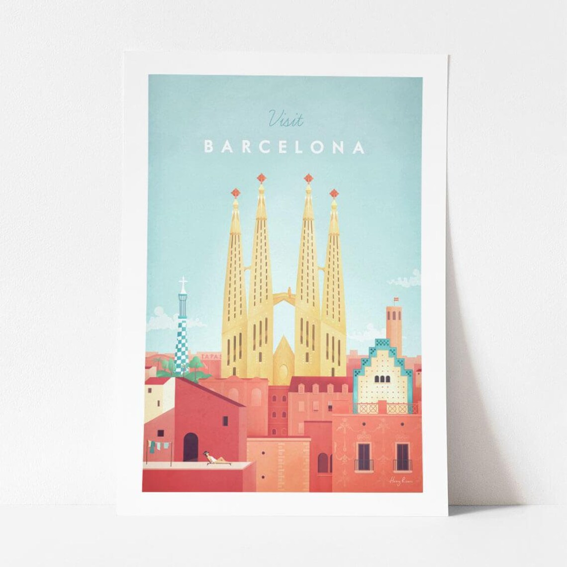 Barcelona Vintage Travel Poster Art Print - Image 4