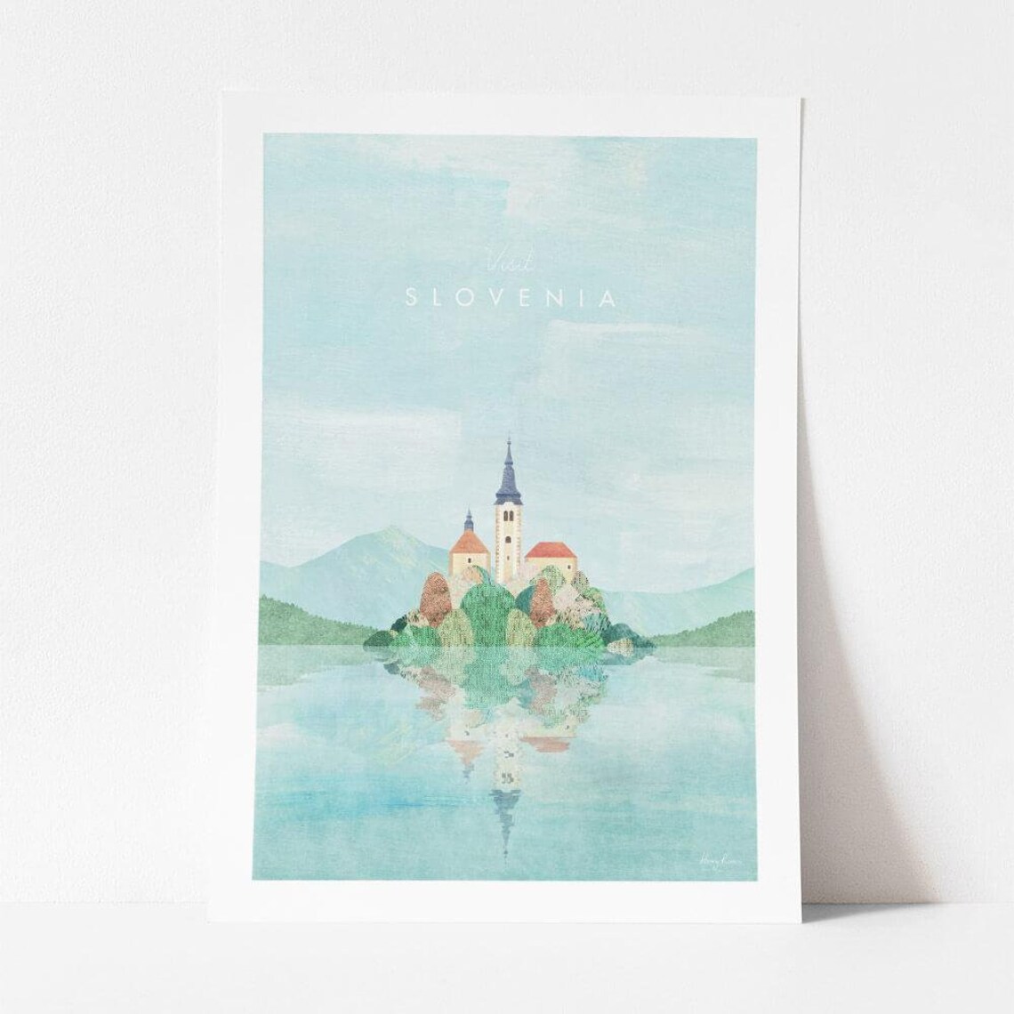 Slovenia By Henry Rivers, Lake Bled Travel Poster - Image 4