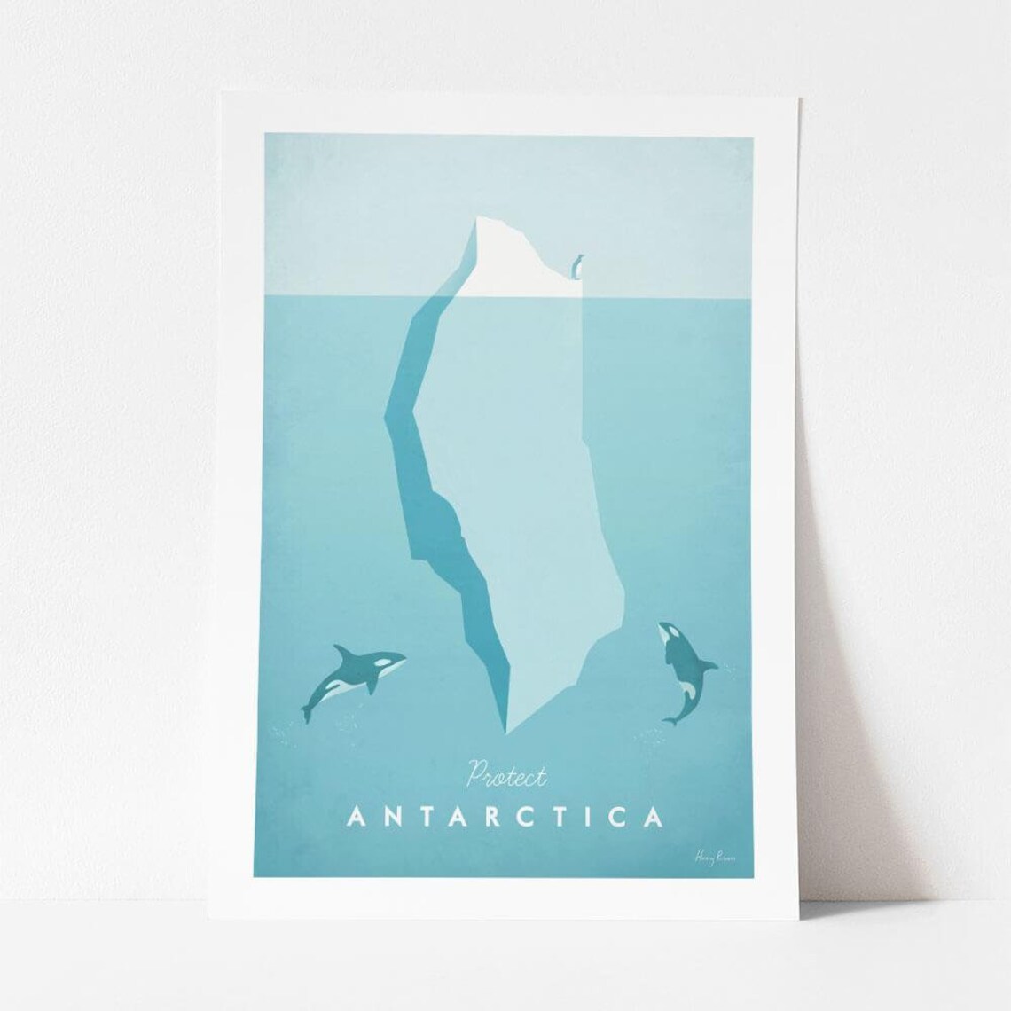 Antarctica Travel Poster, Minimalist Vintage Retro Style - Image 4