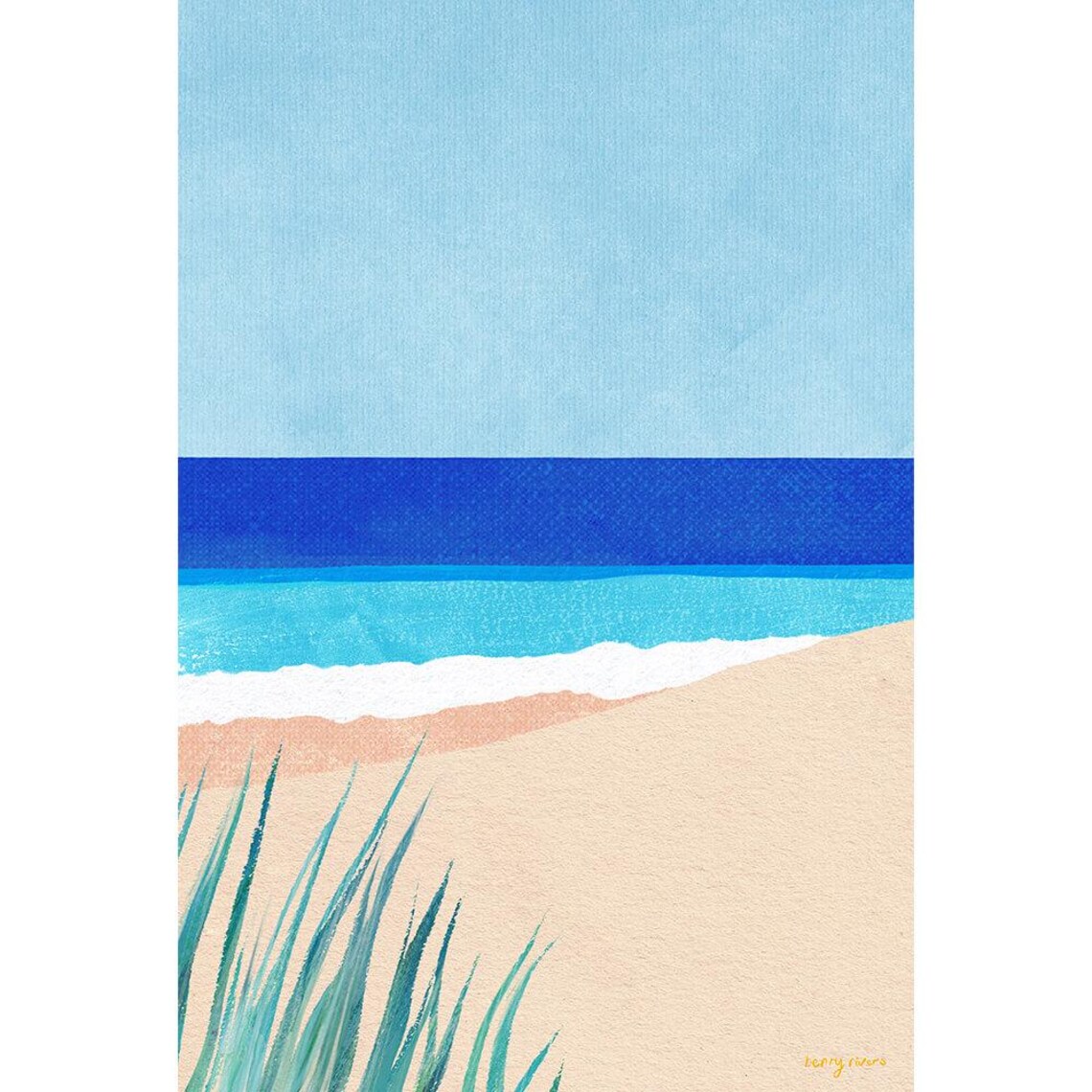 Beach Dunes by Henry Rivers, Coastal Travel Poster - Image 3