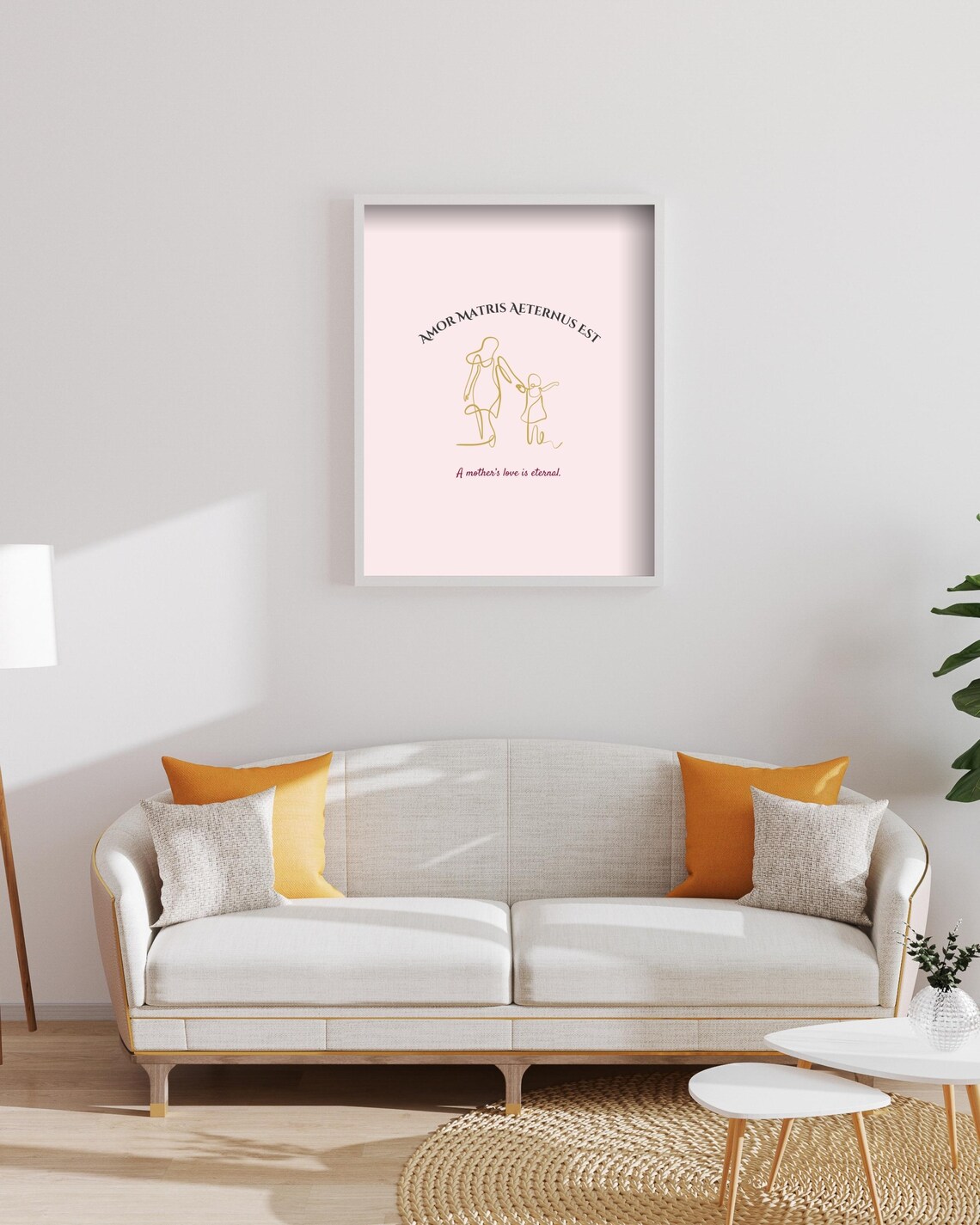 Amor Matris Aeternus Est, Minimalist Line Art Poster - Image 2