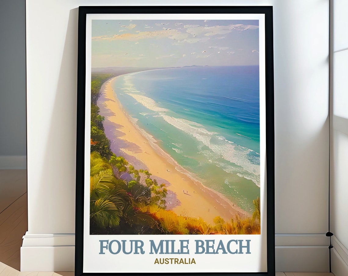 Four Mile Beach Art Four Mile Beach Travel Poster Australia Art And Gifts Four Mile Beach Poster For Unique Travel Gifts