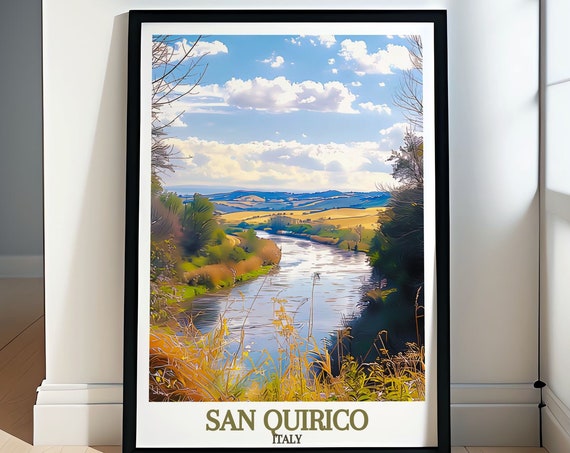 San Quirico Archway Prints Orcia River Perfect Gifts For Friends Orcia River In Colorful Art Prints Quirico Archway Art Prints