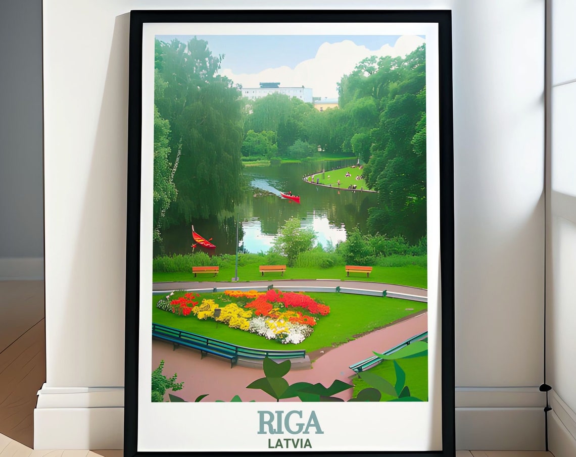Riga Wall Art Bastejkalna Park Decor Riga Artwork For Every Occasion Bastejkalna Park Poster And Personalized Gift Ideas