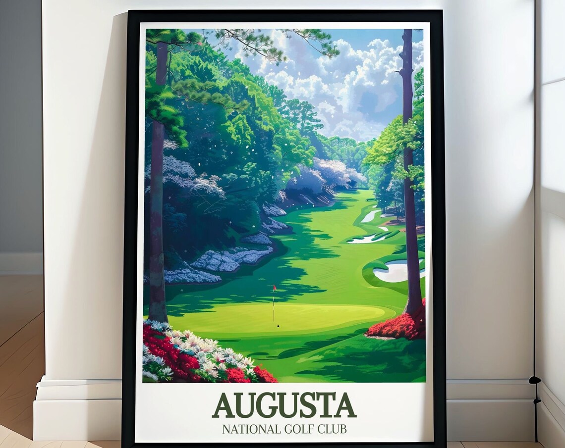 Augusta National Golf Club Fairway Azaleas Georgia Sports Poster