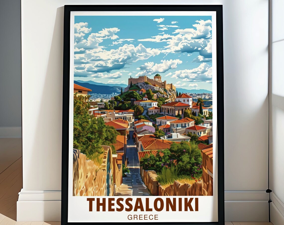 Thessaloniki Ano Poli Hilltop Fortress Old Town Greece Poster