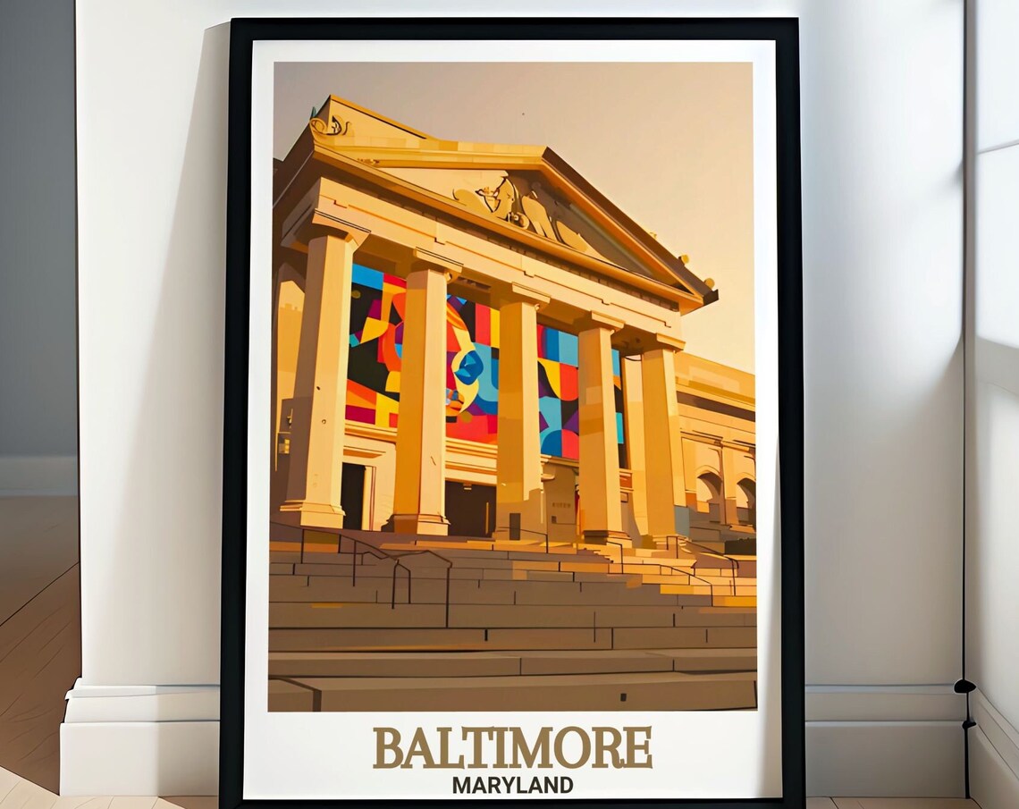 Baltimore Maryland Museum of Art Neoclassical Building Poster