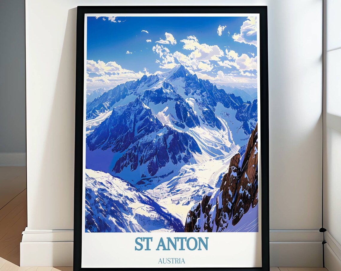 St Anton Austria Snowy Alpine Peaks and Glaciers Winter Poster