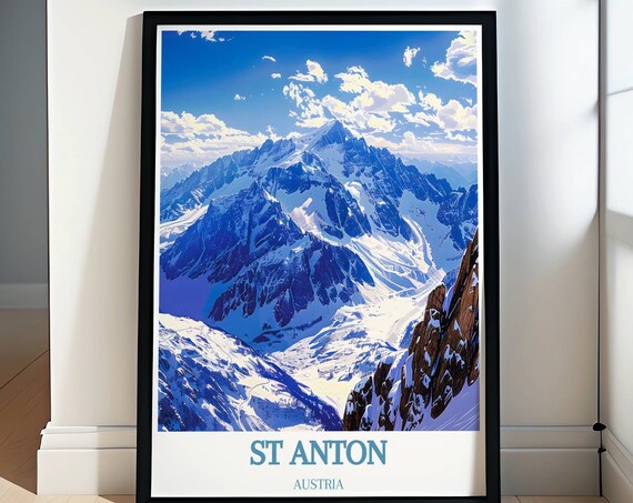 St Anton Art Valluga Mountain Elegance Valluga Mountain Poster Beauty Of Valluga Mountain