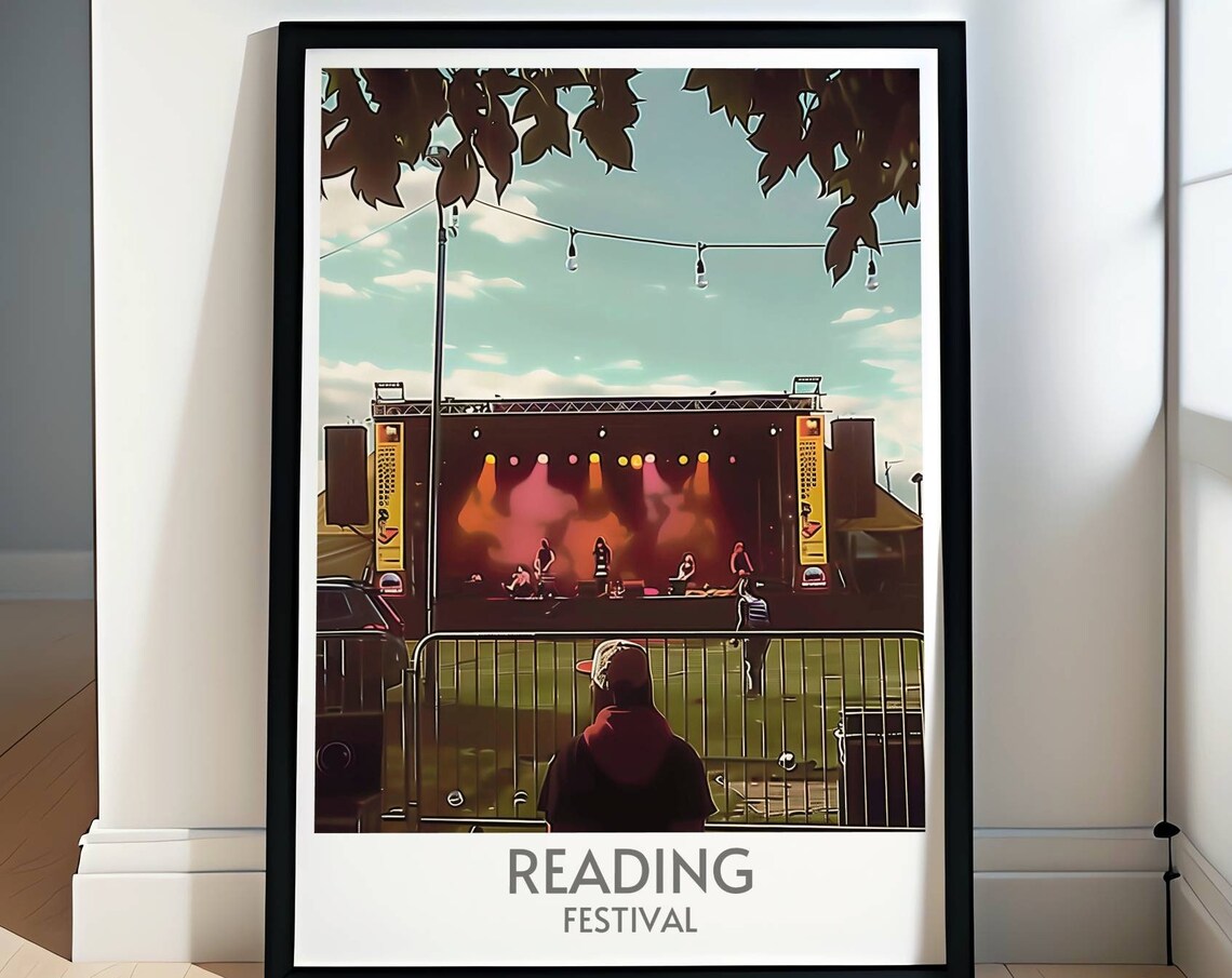 Reading Festival Main Stage Performance Band Under Lights Poster