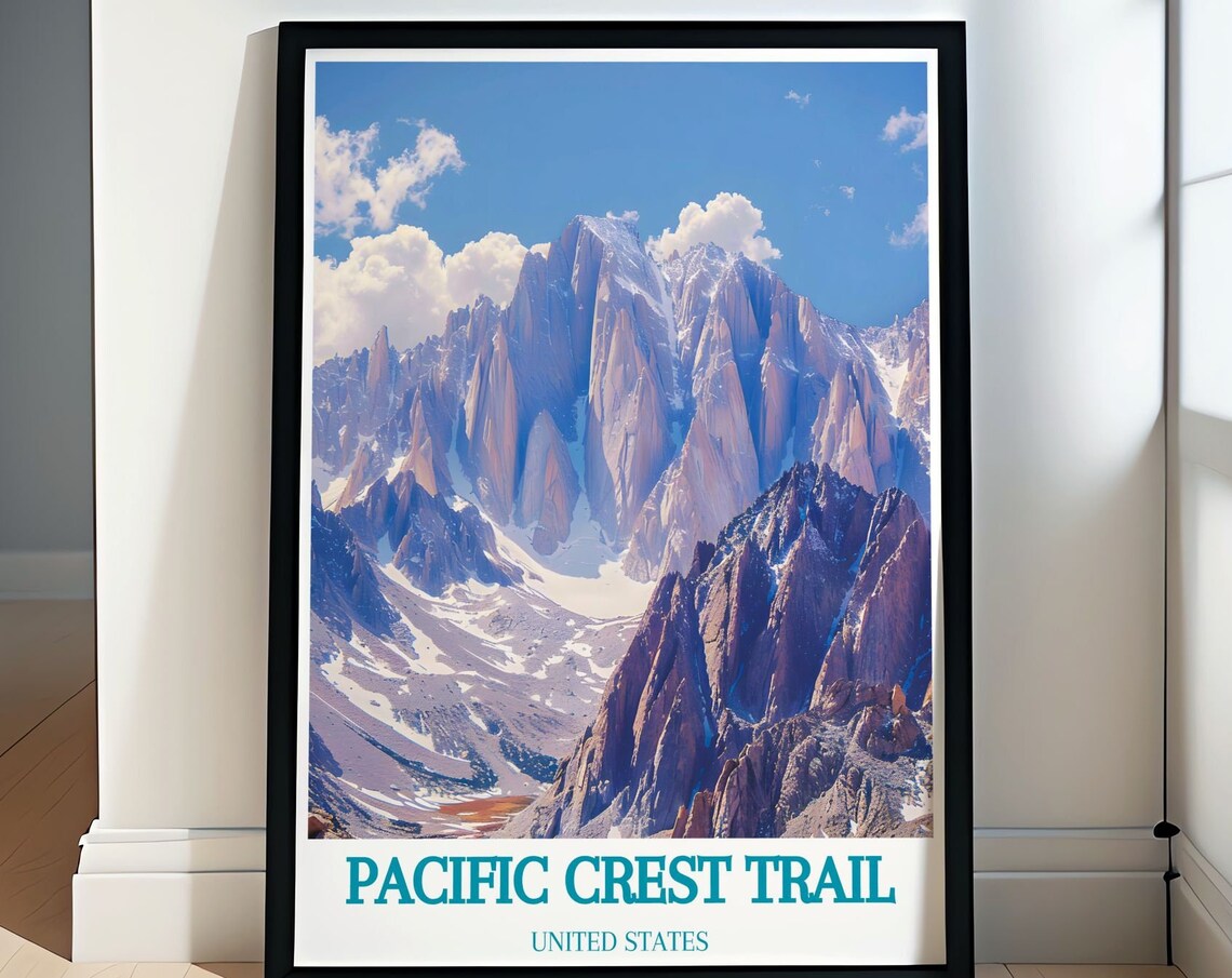 Pacific Crest Trail Snowy Sierra Nevada Granite Peaks Sky Poster