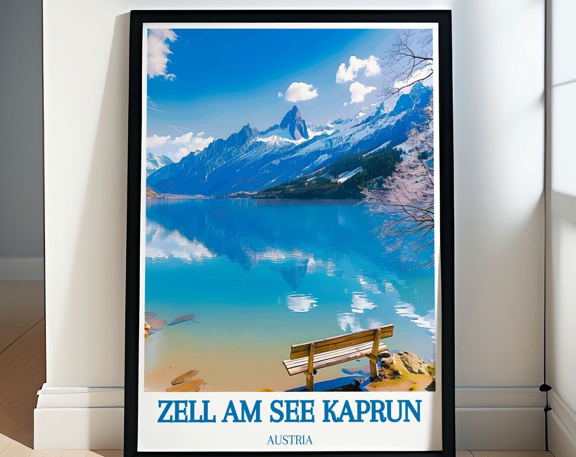 Zell Am See Kaprun Mirror Lake Alpine Mountain Reflection Poster