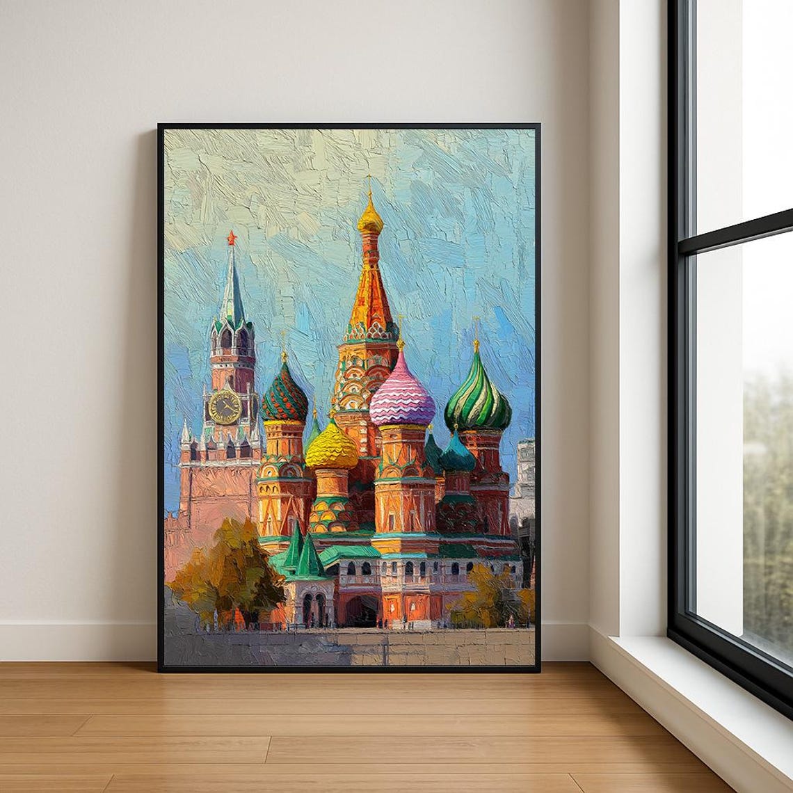St Basil's Cathedral Colorful Domes Red Square Moscow Art Poster