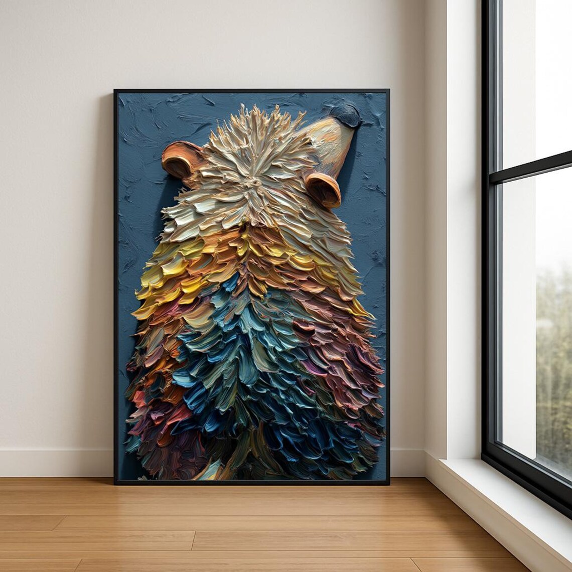 Colorful Bear Animal Wall Art Print